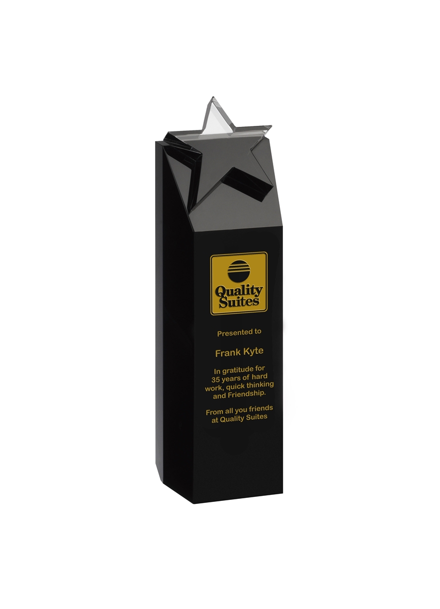 AC99 Engraved Crystal Star Award